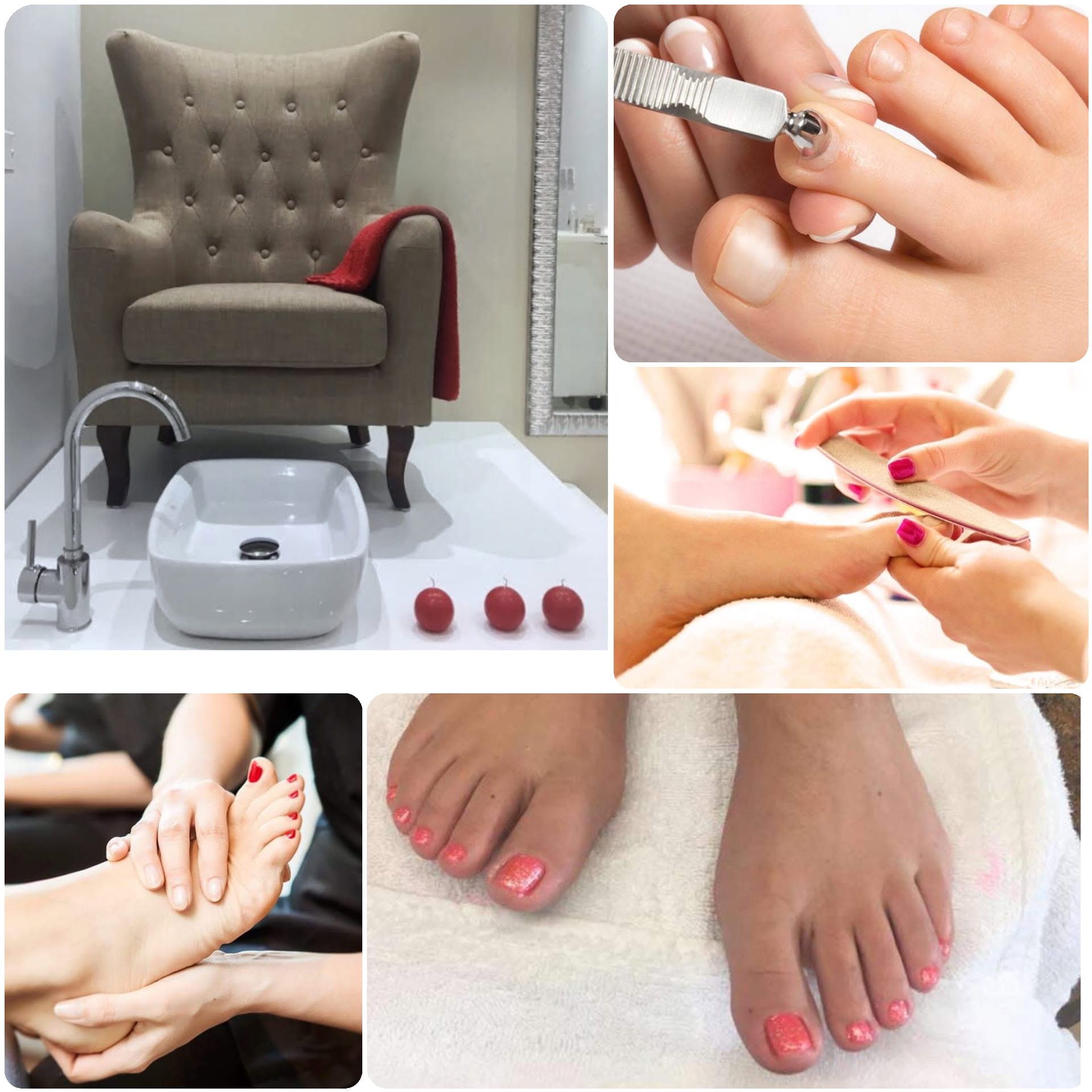 Pedicure and salon treatment showcase